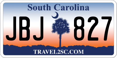 SC license plate JBJ827