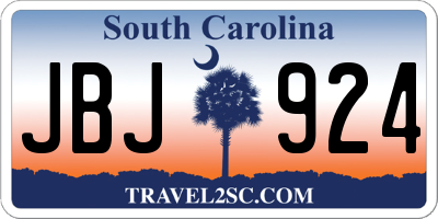 SC license plate JBJ924