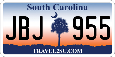 SC license plate JBJ955