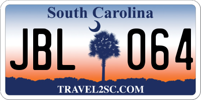 SC license plate JBL064