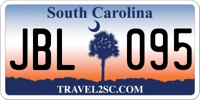SC license plate JBL095