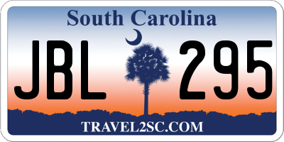 SC license plate JBL295