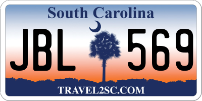 SC license plate JBL569
