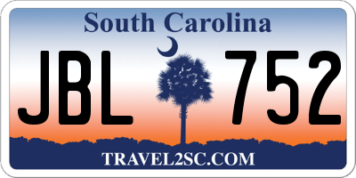 SC license plate JBL752