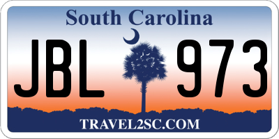 SC license plate JBL973