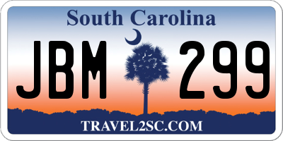 SC license plate JBM299