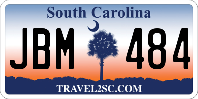SC license plate JBM484