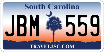 SC license plate JBM559