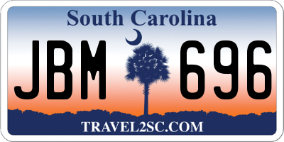 SC license plate JBM696