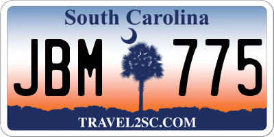 SC license plate JBM775
