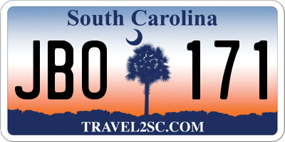 SC license plate JBO171