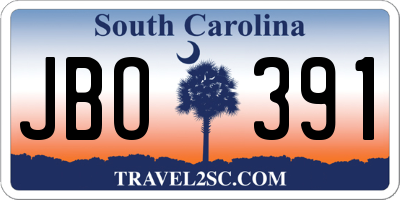 SC license plate JBO391