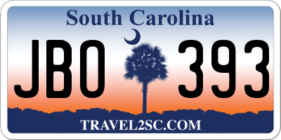 SC license plate JBO393
