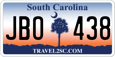 SC license plate JBO438