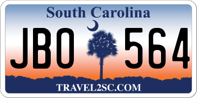 SC license plate JBO564