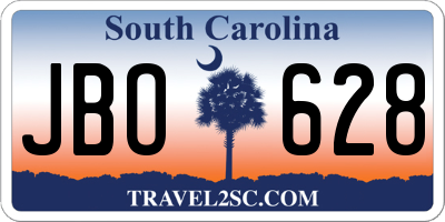 SC license plate JBO628