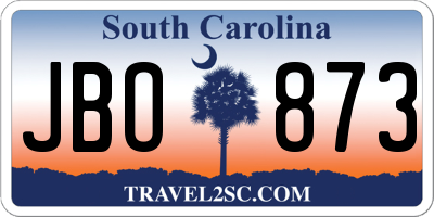 SC license plate JBO873