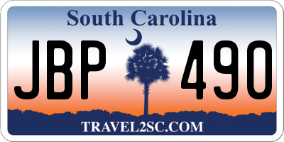 SC license plate JBP490