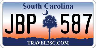 SC license plate JBP587