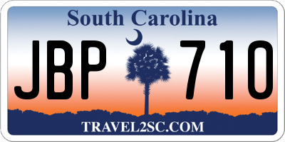 SC license plate JBP710
