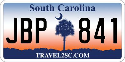 SC license plate JBP841