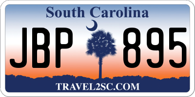 SC license plate JBP895