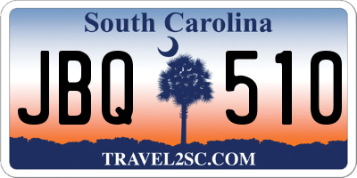 SC license plate JBQ510
