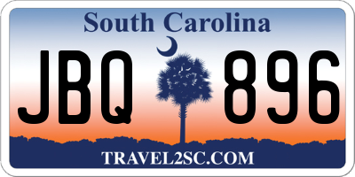 SC license plate JBQ896