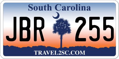 SC license plate JBR255