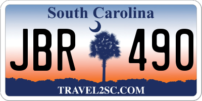 SC license plate JBR490