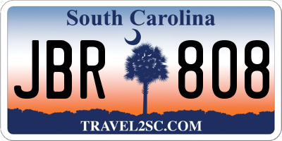 SC license plate JBR808
