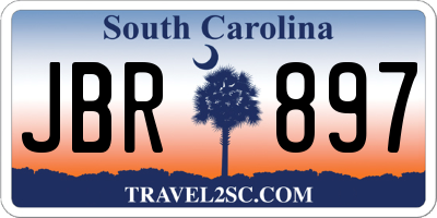 SC license plate JBR897