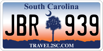 SC license plate JBR939