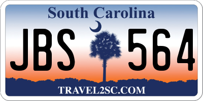 SC license plate JBS564