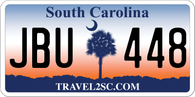 SC license plate JBU448