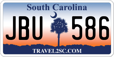 SC license plate JBU586