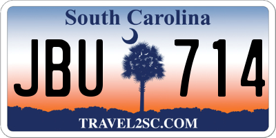 SC license plate JBU714