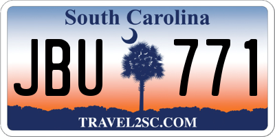 SC license plate JBU771