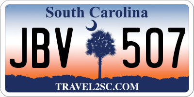 SC license plate JBV507