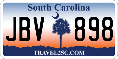 SC license plate JBV898