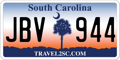 SC license plate JBV944