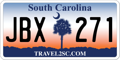 SC license plate JBX271