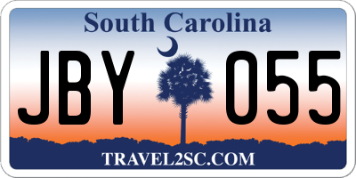 SC license plate JBY055