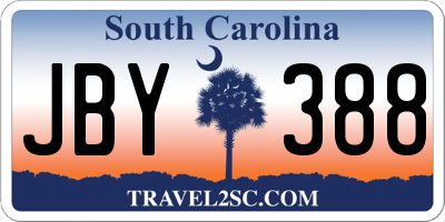 SC license plate JBY388