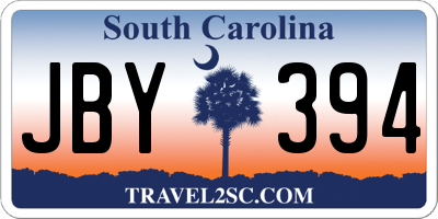 SC license plate JBY394