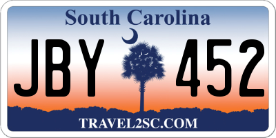 SC license plate JBY452