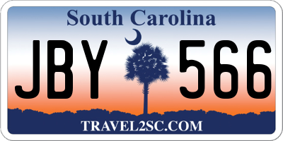 SC license plate JBY566