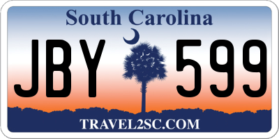 SC license plate JBY599