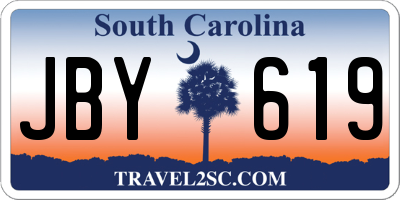 SC license plate JBY619