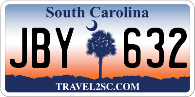 SC license plate JBY632